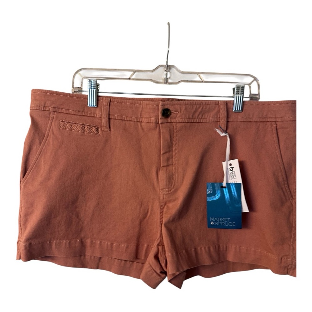 Market & Spruce Women's Size 16 Terracotta Shorts - Picture 2 of 7